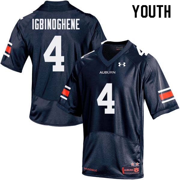 Youth Auburn Tigers #4 Noah Igbinoghene College Football Jerseys Sale-Navy